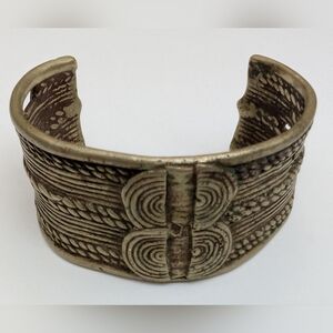 Vintage Kapsiki African Tribal Brass Wedding Cuff Bracelet